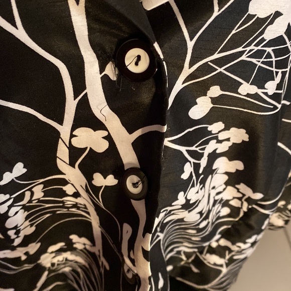 Dressbarn 3X  jacket / button down shirt/ blazer black and white - Picture 2 of 13